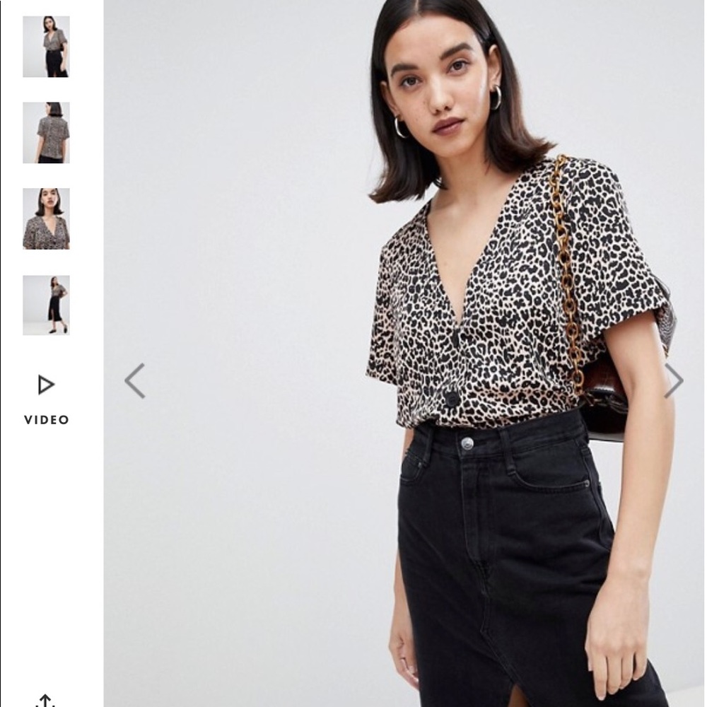 ASOS DESIGN boxy top in leopard animal print 🐆